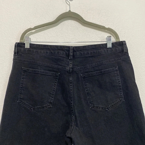 ASOS Denim Black Wash Ripped Knee High Rise Jeans Size 34 - Picture 6 of 7